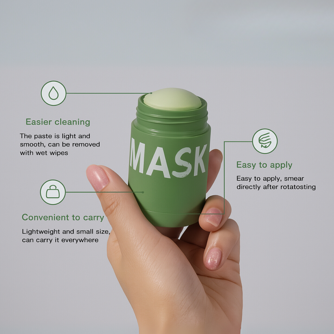 Yuccaglow™ Green Tea Deep Cleanse Mask Stick – Pore Refining & Oil Control Clay Mask by Yuccaglow