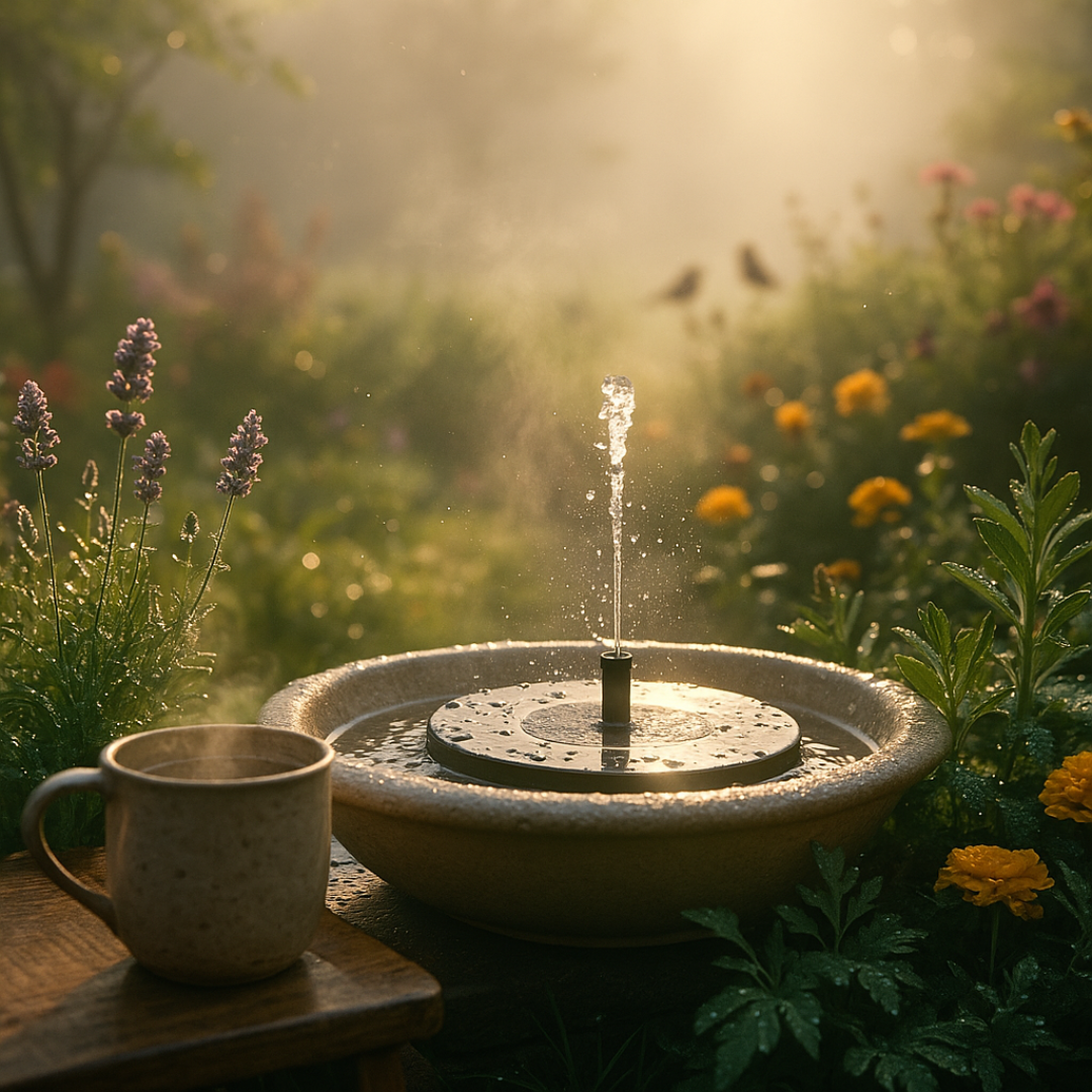 TAILEDEN™ Solar Garden Fountain – Eco-Friendly Outdoor Water Feature