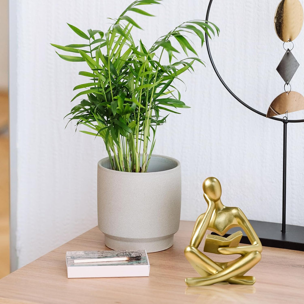 Bookshelf Decor Thinker Statue