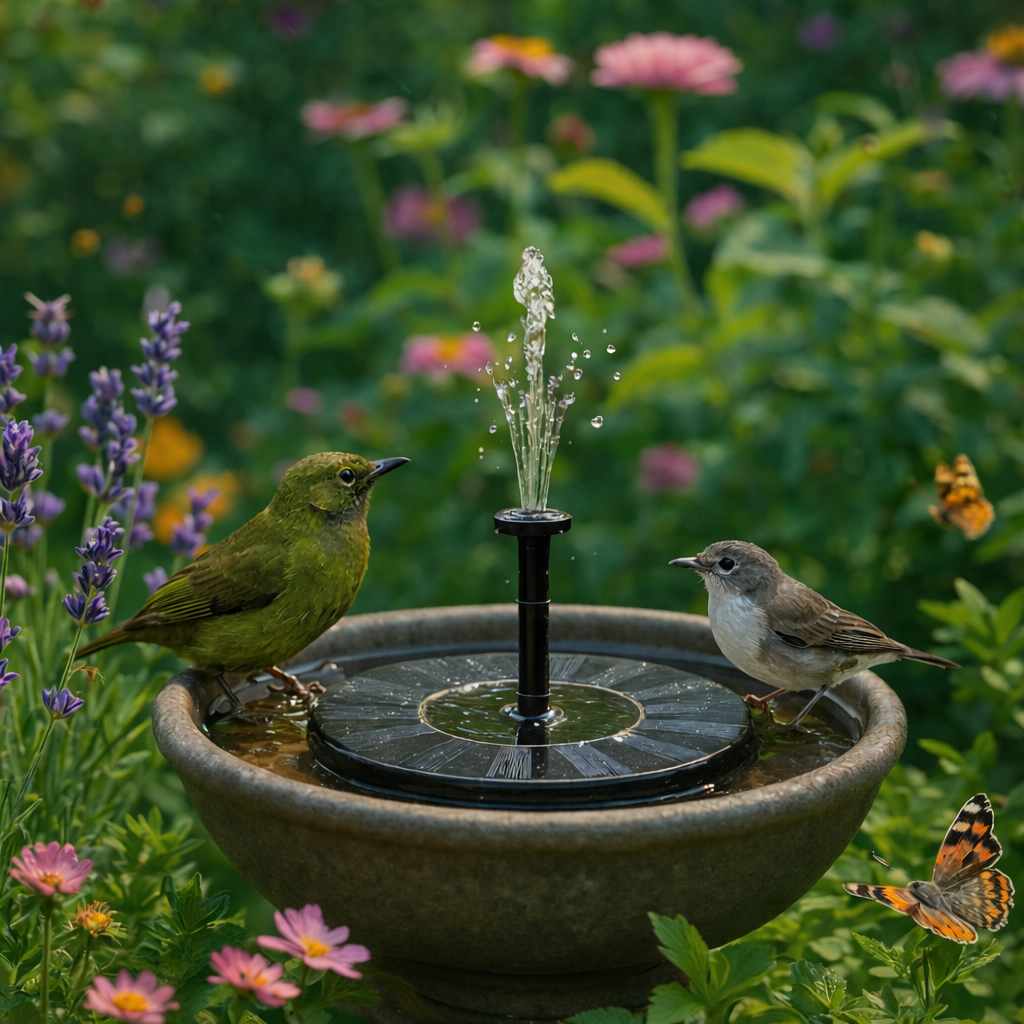 TAILEDEN™ Solar Garden Fountain – Eco-Friendly Outdoor Water Feature
